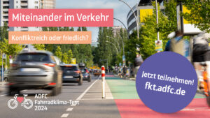 Mehr über den Artikel erfahren ADFC Fahrradklima-Test: Bitte mitmachen