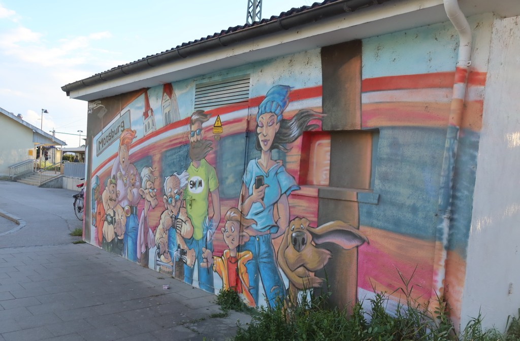 Bahnhofsgraffiti eines Künstlers