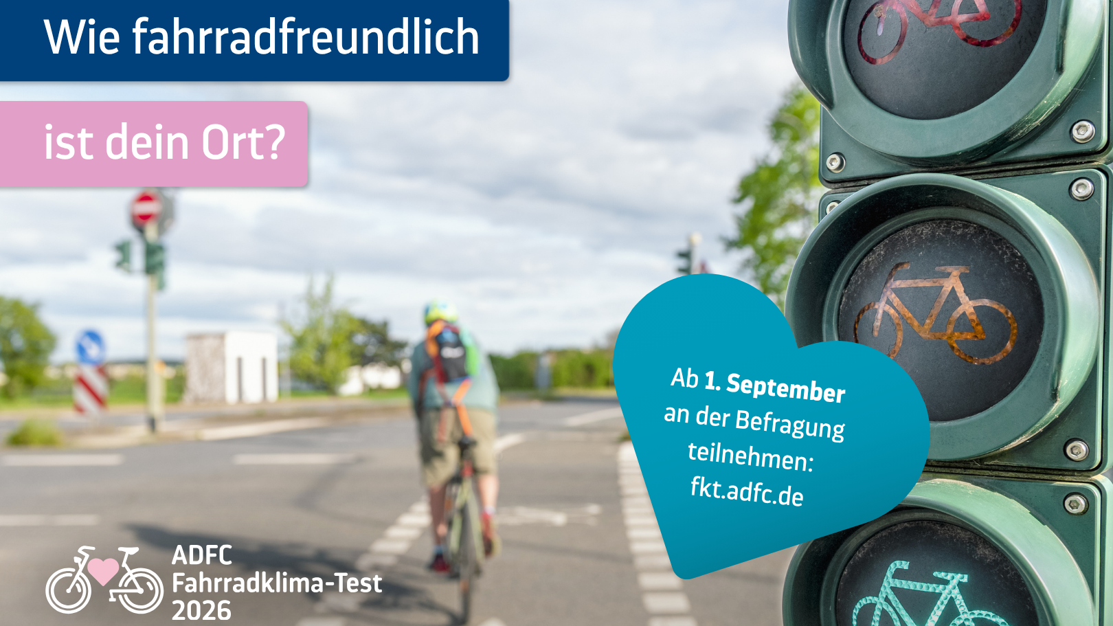 Du betrachtest gerade SAVE THE DATE: ADFC Fahrradklimatest​