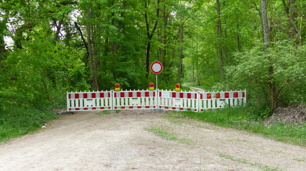 Offizielle Sperrung Isarbbruch