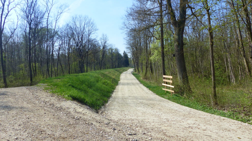 Kreuzung der Umleitung zur Staatsstraße mit Deichverteidigungsweg