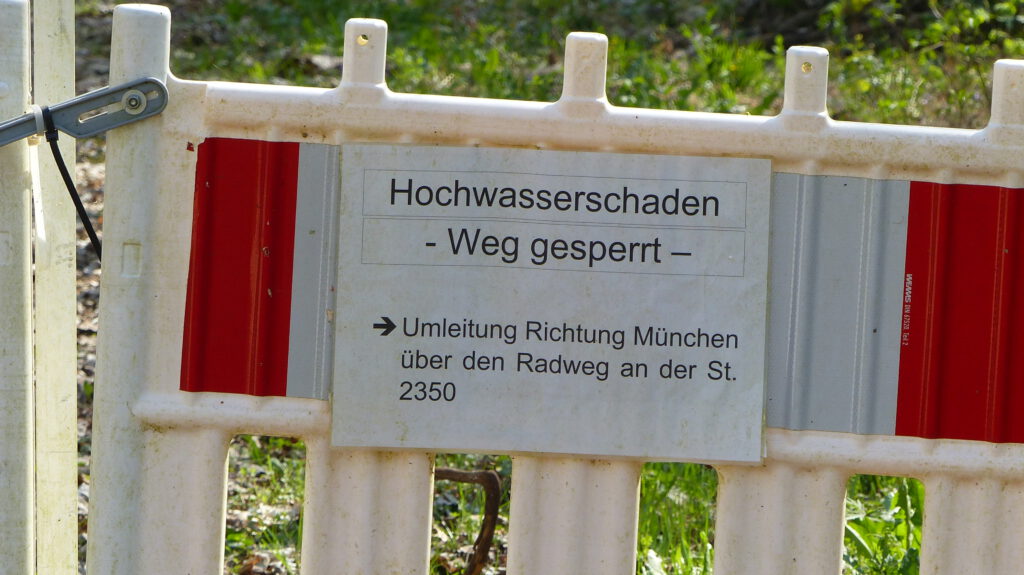 Umleitungsschild zur Staatsstraße 2350
